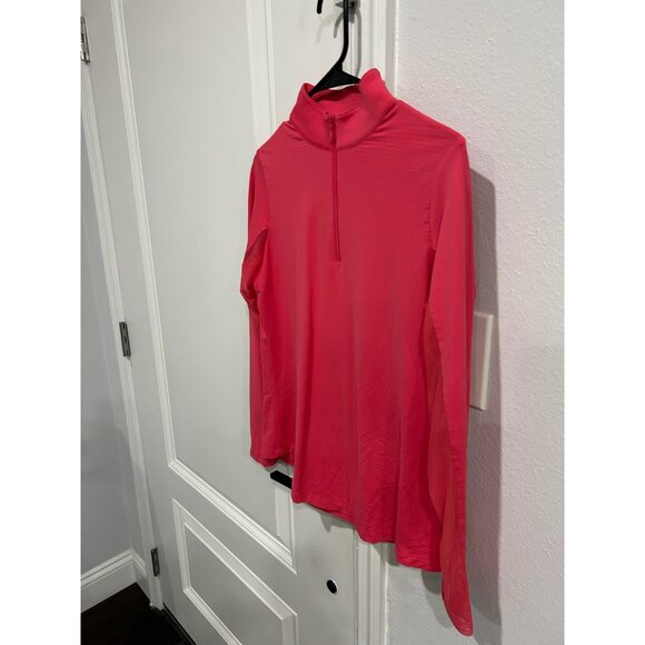 IBKÜL Quarter Zip UPF 50+ Quick Dry Pullover Top Red Sz Medium Athleisure - Picture 3 of 11